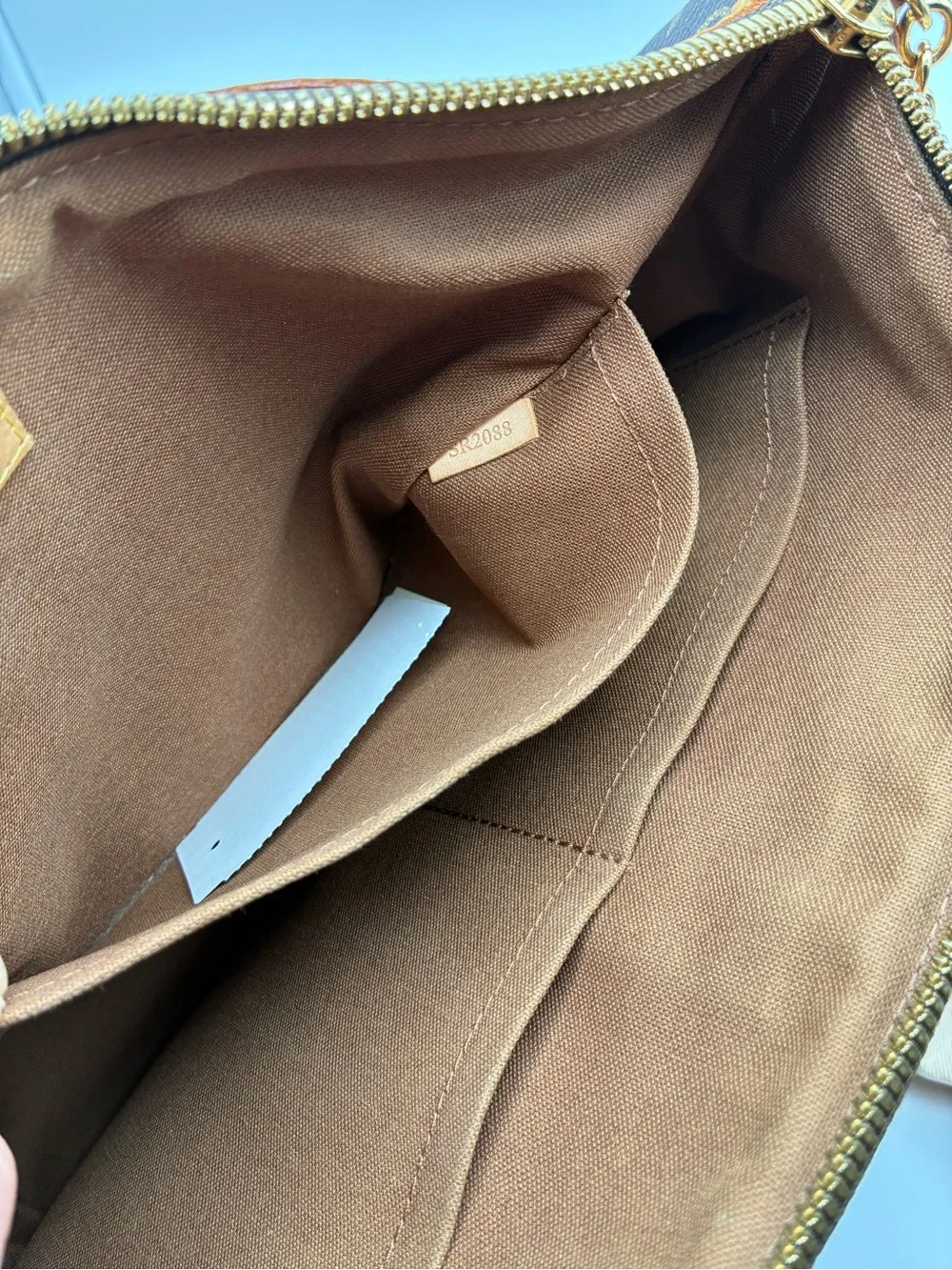 Louis Vuitton Monogram Palermo PM Canvas Shoulder Bag with COA and LV dust bag.